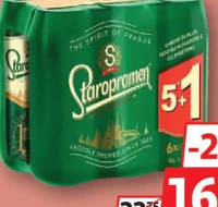 Staropramen Bere Blondă Doză 5+1 x 0.5L