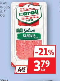 CAROLI SALAM SANDVIȘ FELIAT 100G