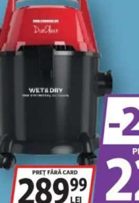 HEINNER DUOCLEAN HVC-MWD1400P-BK ASPIRATOR MULTIFUNCTIONAL CU ASPIRARE UMEDĂ ȘI USCATĂ 1400W, 15L, F