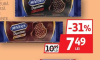 MCVITIE'S BISCUITI DIGESTIVI CU GLAZURĂ CIOCOLATĂ DIVERSE SORTIMENTE 150G
