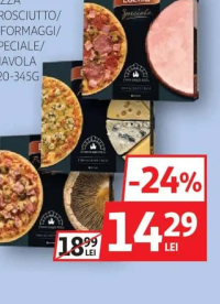 EDENIA PIZZA PROSCIUTTO / 4 FORMAGGI / SPECIALE / DIAVOLA 320-345G