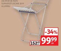 Leifheit Siena Uscător de rufe suprafață uscare 18 m aluminiu