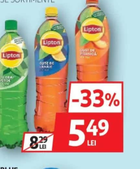 LIPTON ICE TEA BĂUTURĂ NECARBOGAZOASĂ CU EXTRACT DE CEAI NEGRU/VERDE DIVERSE SORTIMENTE 1.5L