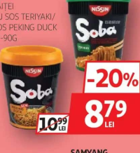 SOBA TĂIȚEI CU SOS TERIYAKI/ SOS PEKING DUCK 87-90G