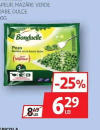 BONDUELLE VAPEUR, MAZĂRE VERDE BOABE, DULCE 400G