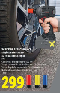 Parkside Performance Mașină de înșurubat cu impact tangențial 20 V