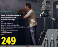 Parkside Performance Nivelă laser în cruce, cu stativ telescopic