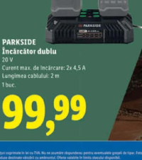 PARKSIDE Încărcător dublu 20 V