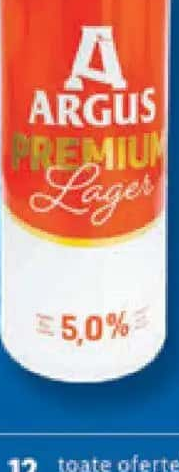 ARGUS Bere blondă Premium 0,5 L