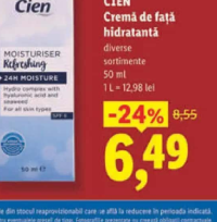 CIEN Cremă de față hidratantă 50 ml