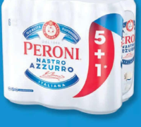 Peroni Nastro Azzurro Bere (5+1) x 0,5 L