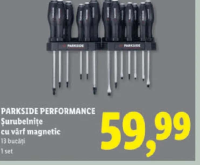 PARKSIDE PERFORMANCE Șurubelnițe cu vârf magnetic 13 bucăți