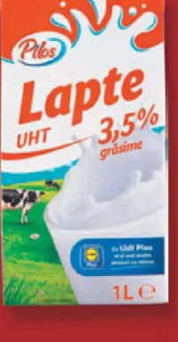 PILOS Lapte de consum UHT 3,5% grăsime 1L