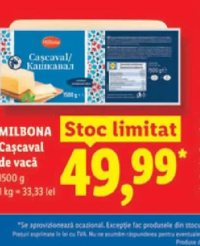 Milbona Cașcaval de vacă 1500 g