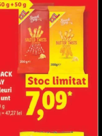 SNACK DAY Saleuri cu unt 200 g