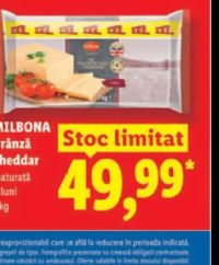 Milbona Brânză cheddar maturată 9 luni 1 kg