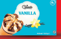 GELATELLI Înghețată cornet 8 x 120 ml
