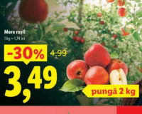 Mere roșii pungă 2 kg