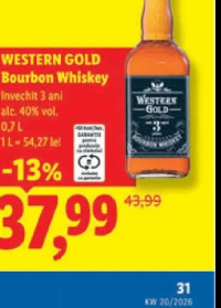 Western Gold Bourbon Whiskey 0,7 L