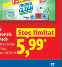 W5 Șervețele umede multisuprafețe 100 buc.