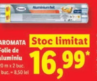 AROMATA Folie de aluminiu 20 m x 2 buc.