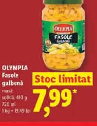 Olympia Fasole galbenă 410 g 720 ml