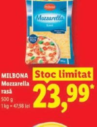 Milbona Mozzarella rasă 500 g
