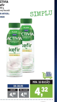 ACTIVIA Kefir Simplu 280 g