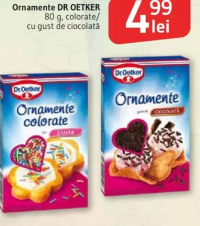 Dr. OETKER Ornamente 80 g colorate/ cu gust de ciocolată