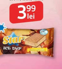 Înghețată sandwich STAR 160 ml, cacao/ vanilie