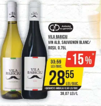 Vila Babiciu Vin Alb, Sauvignon Blanc / Roșu, 0.75L