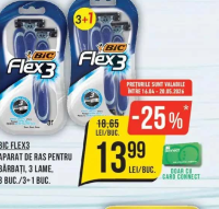 Bic Flex3 Aparat de ras pentru bărbați 3 lame 3 buc./3+1 buc.