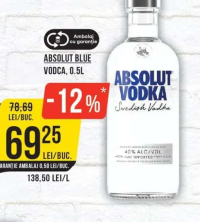 Absolut Blue Vodca 0.5L