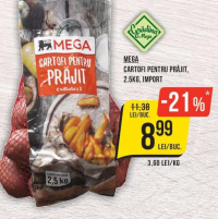 Grădina Mega Cartofi Pentru Prăjit, 2.5kg