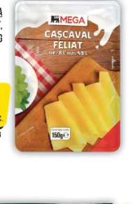 Mega Cașcaval, Feliat, 150g