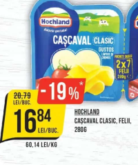 Hochland Cașcaval Clasic, felii, 280g