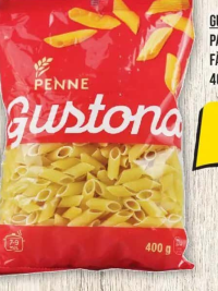 Gustona PASTE FĂINOASE FĂRĂ OU, PENNE, 400G