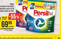 Persil Detergent 4in1 Discs, Universal/Deep Clean Discs Color, 60 caps.