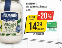 HELLMANN'S SOS DE MAIONEZĂ VEGAN, 330G