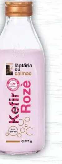 Lăptăria cu Caimac Kefir Roze 1.6% grăsime 375g