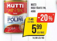 Mutti ROȘII TĂIATE FIN, 400G
