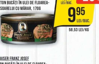 KAISER FRANZ JOSEF TON BUCĂȚI ÎN ULEI DE FLOAREA-SOARELUI CU MĂRAR, 170G