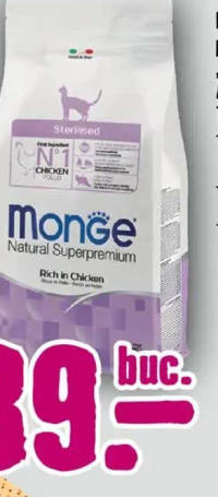 Monge Natural Superpremium Hrană uscată pentru pisici sterilizate 1,5 kg