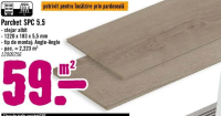 Parchet SPC 5.5 stejar albit 1220 x 183 x 5,5 mm