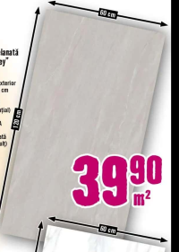 Gresie porțelanată Venture Grey rectificată aspect mat 60 x 120 x 0,9 cm