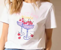 Tricou femei cu imprimeu de pahare