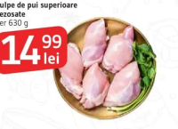 Pulpe de pui superioare dezosate per 630 g