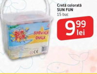 SUN FUN Cretă colorată 15 buc