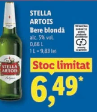 STELLA ARTOIS Bere blondă 0,66 L