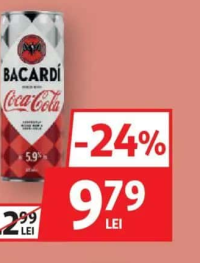 BACARDI COCKTAIL CU ROM ȘI COCA-COLA 5% ALCOOL 0.25L